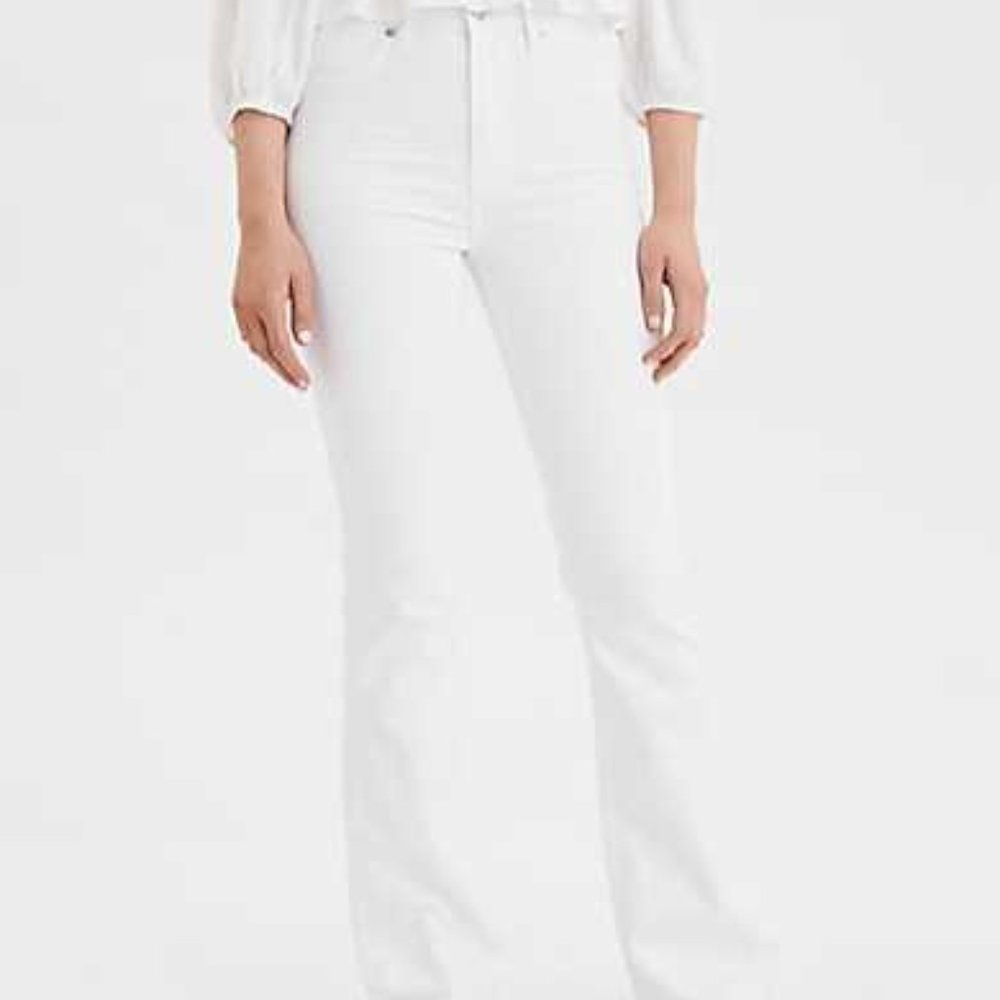 Seduction fashion white dress pant flare